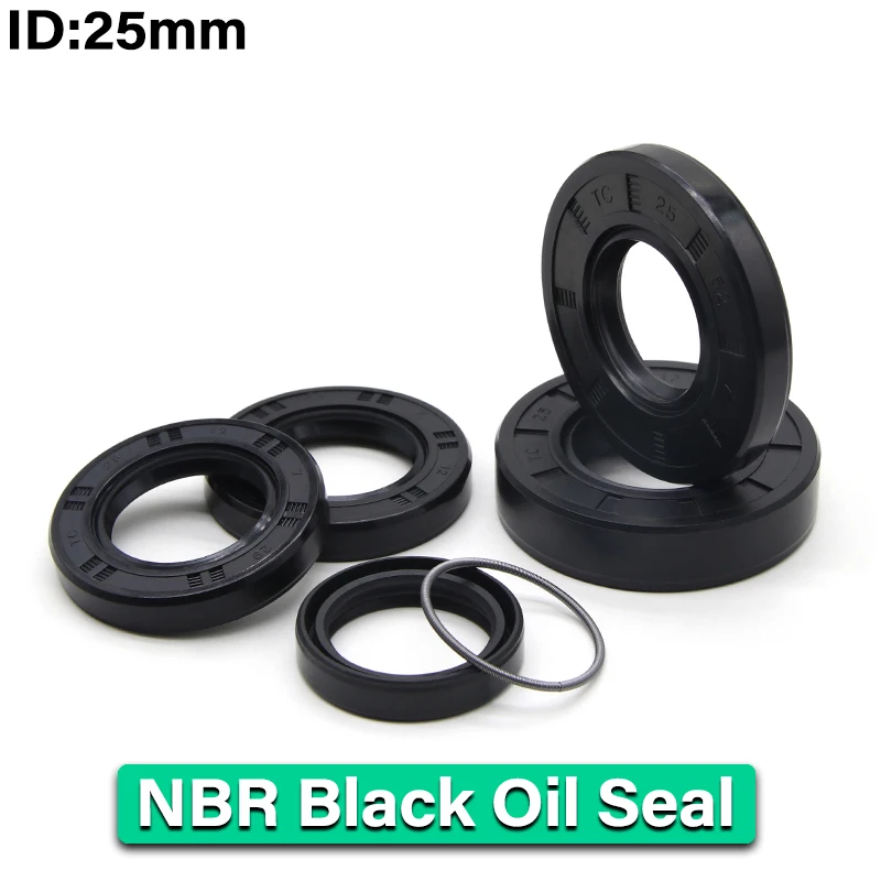 

NBR Oil Seal ID 25mm TC-25*31/32/34/35/38/40/42/45/50/52/55/60/62*4/5/6/7/8/10/12mm Nitrile Rubber Shaft Double Lip Seals Gasket