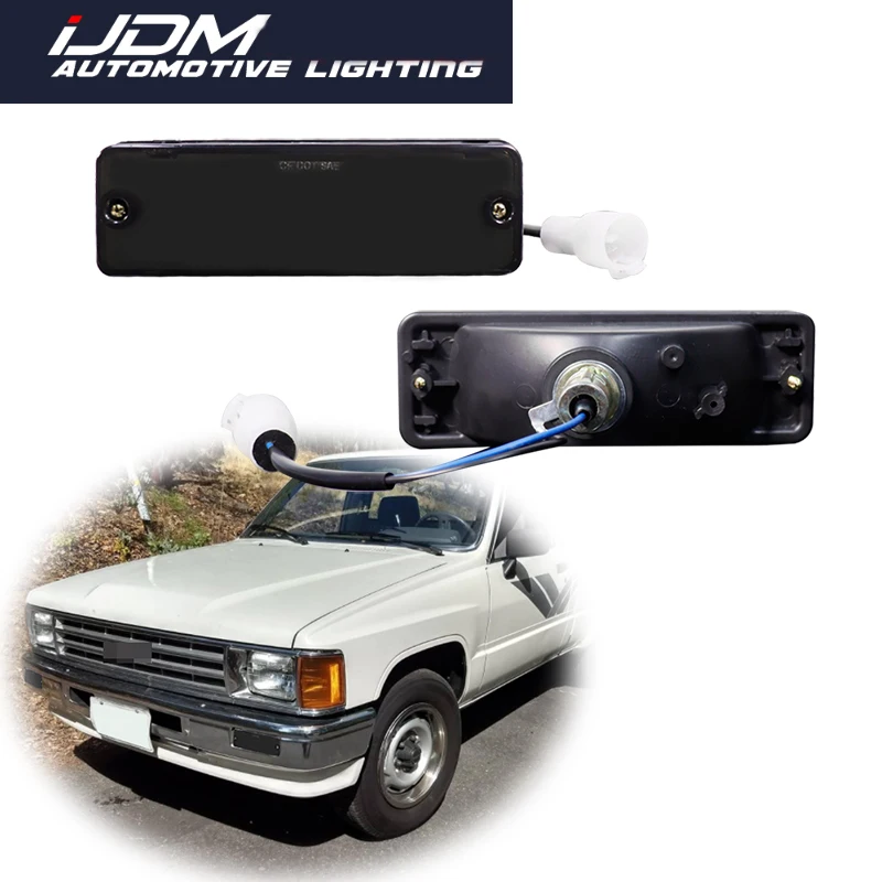 

For Toyota Pickup 1984-1988 & 4Runner 1984-1989 Front Bumper Side Marker Turn Signal Light Cover Shells No Bulb Car Accessories
