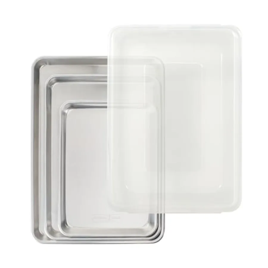 

Набор из 4 предметов Naturals - Алюминиевые формы коммерческого качества, произведенные в США, для выпечки или жарки, с оцинкованным стальным ободом Preve