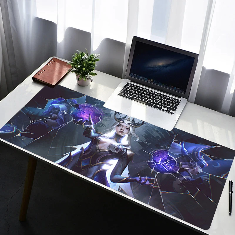 Mouse Pad Laptop Non Slip Extended Desktop Mouse Mat L-league of Legends Syndra Rubber Keyboard Pad Gaming Accessories Mousepad