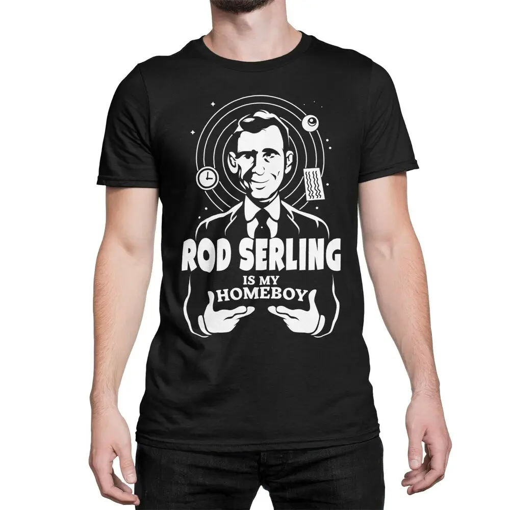 

New Rod Serling Is My Homeboy The Twilight Zone Parody Funny Premium T-Shirt Anime Graphic T-shirts for Men Clothing Women