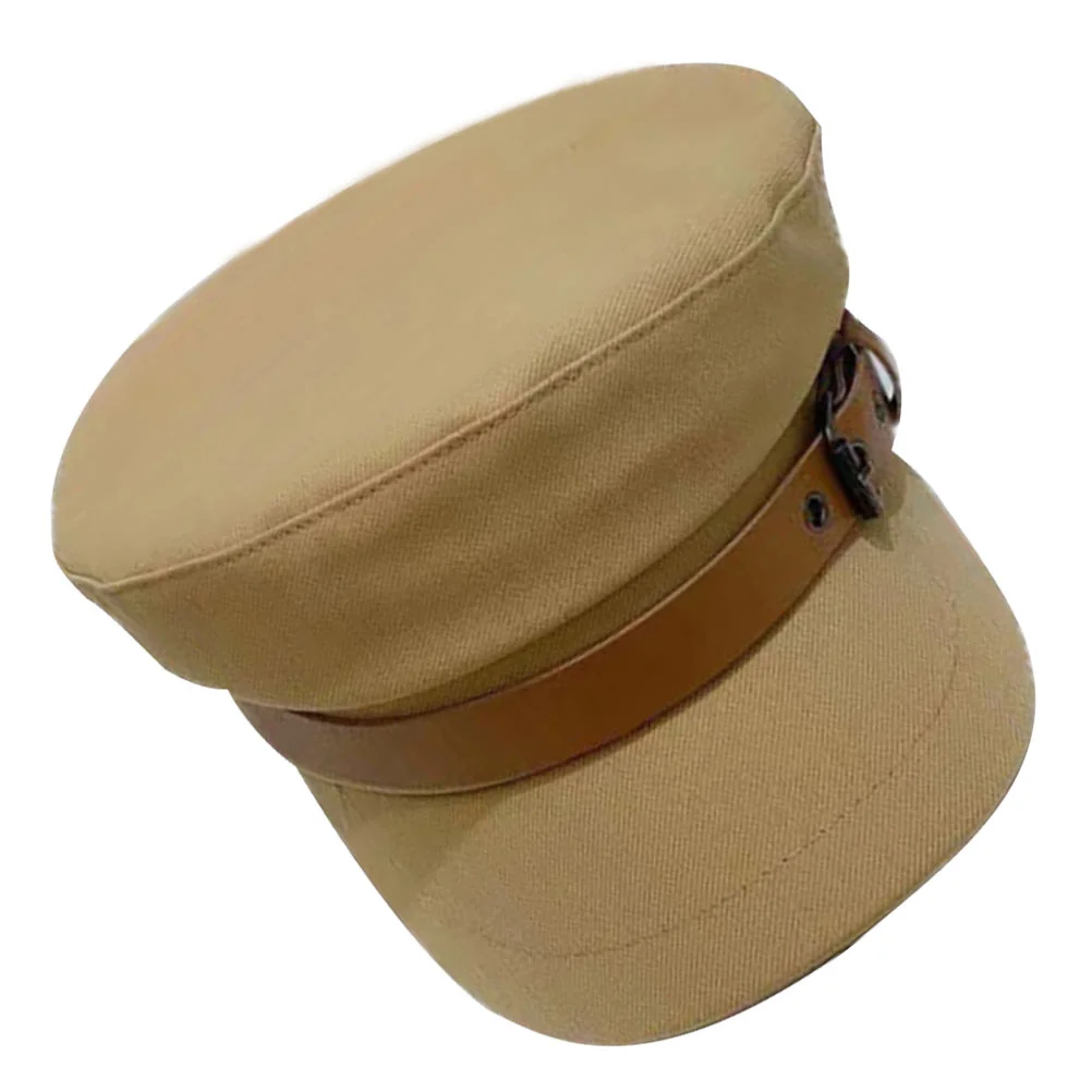 

Hats for Men Buckle Beret Cotton Girl Fisherman's Stylish Fashion Khaki Peaked Caps Lady Miss