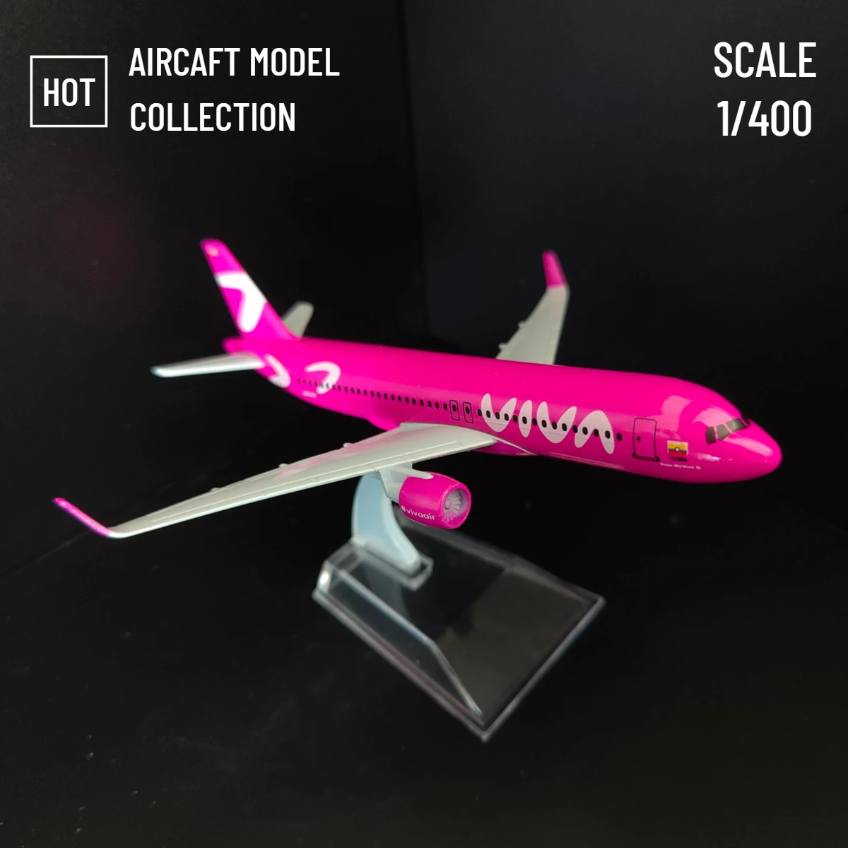 Scale 1:400 Metal Aviation Replica Viva Air Aircraft Model Diecast Airplane Miniature Xmas Kids Room Decor Gift Toys for Boys