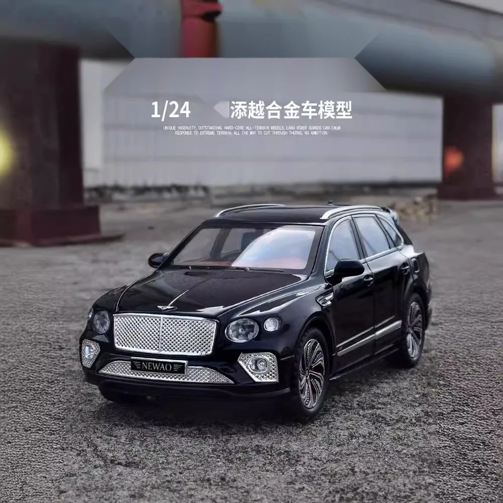 โมเดลรถยนต์เบนท์เอย์กา คอนติเนนทัล ขนาด 1:24 ของเล่นโลหะผสมแบบหล่อขึ้นรูป ประตูเปิดได้ มีเสียงและไฟ ระบบดึงหลัง รุ่นมินิเอเจอร์ สำหรับเด็กผู้ชาย เป็นของขวัญ