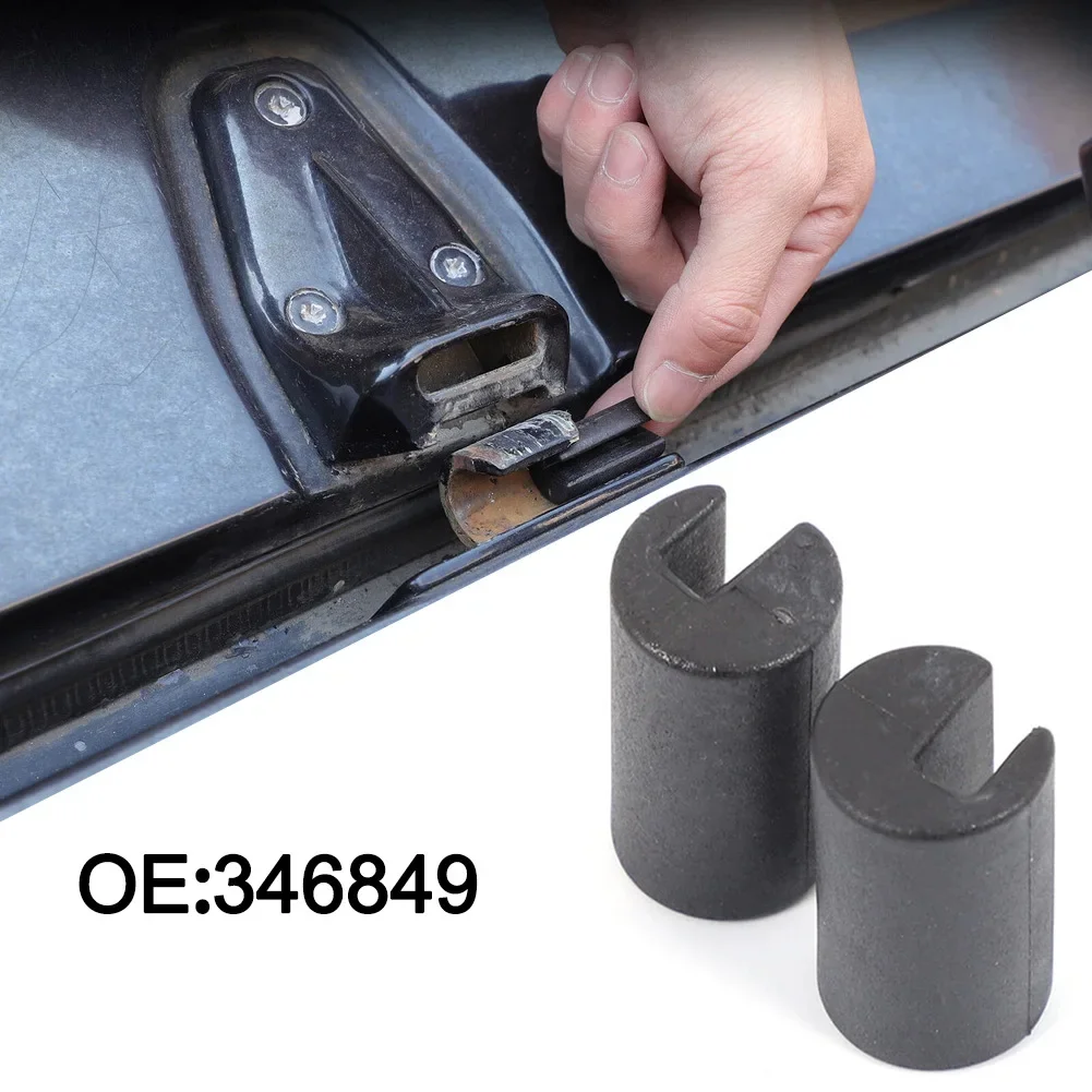 Hood Hinge Bushings For Land Rover 2004-2018 Defender 90/110/130, One Pair, 346849 Plastic Metal Black Car Accessories