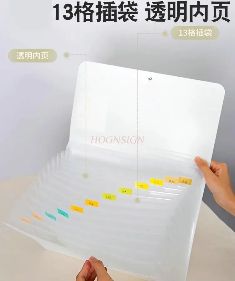 2pcs Folder insert, transparent A4 file bag, paper storage and organization tool, paper storage bag