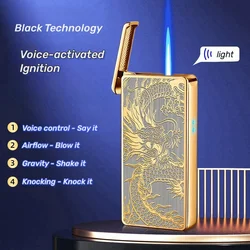 New Voice Controlled Direct Charge Lighter Blow and Shake Pneumatic and Electric Dual purpose Inflatable Lighter Gift for Men