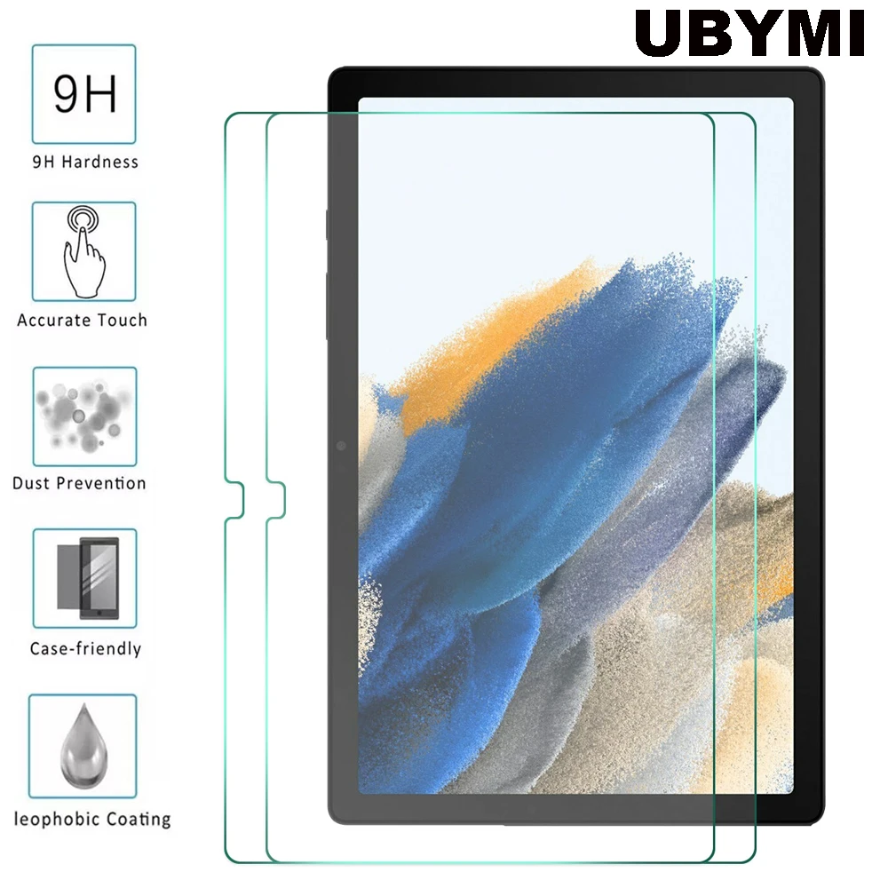 2PCS Tempered Glass Screen Protector For Samsung Galaxy Tab A7 T220 T500 A8 X200 A9 S6 S7 T870 S8 X700 S9 Lite FE Plus Gen Film