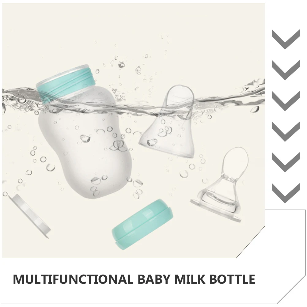 Silicone Feeding Bottle Lightweight Reusable Baby Milk Bottle Durable Safe Secure Multifunctional Toddler Gift