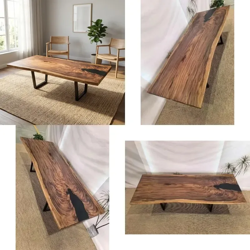 Rustic Solid Wood Board Desktop for Living Room Hotel Office Log Countertop Discount Price