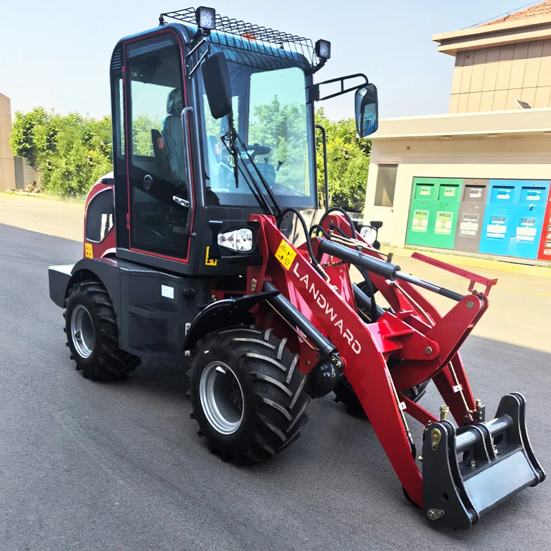 Customize Europe Four-wheel drive diesel loader machine china front end loader Mini farm agricultural four-wheel forklift device