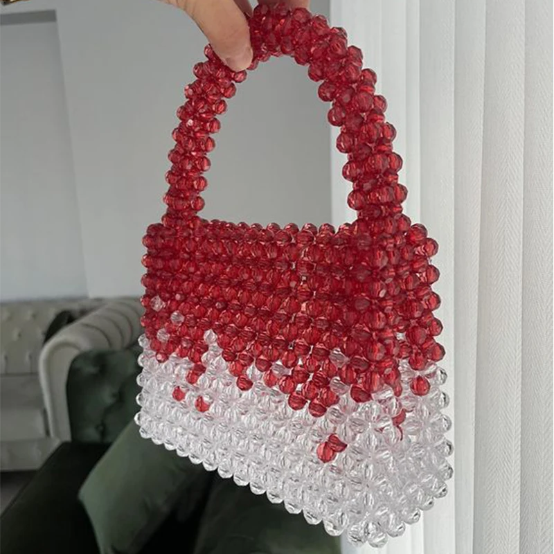 

Customized Trend Beaded Bags Women Handbag Top-Handle Banquet Party Bag Purses Summer 2024 Tot Bags for Women Fashion Designer