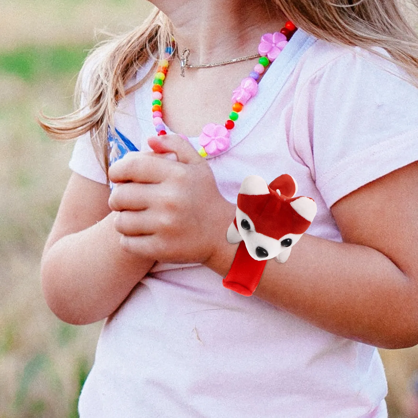 

4Pcs Animal Slap Bracelets Stuffed Animals Wristbands Cute Soft Comfortable Slap Bands Birthday Party Favors Goodie Bag Fillers