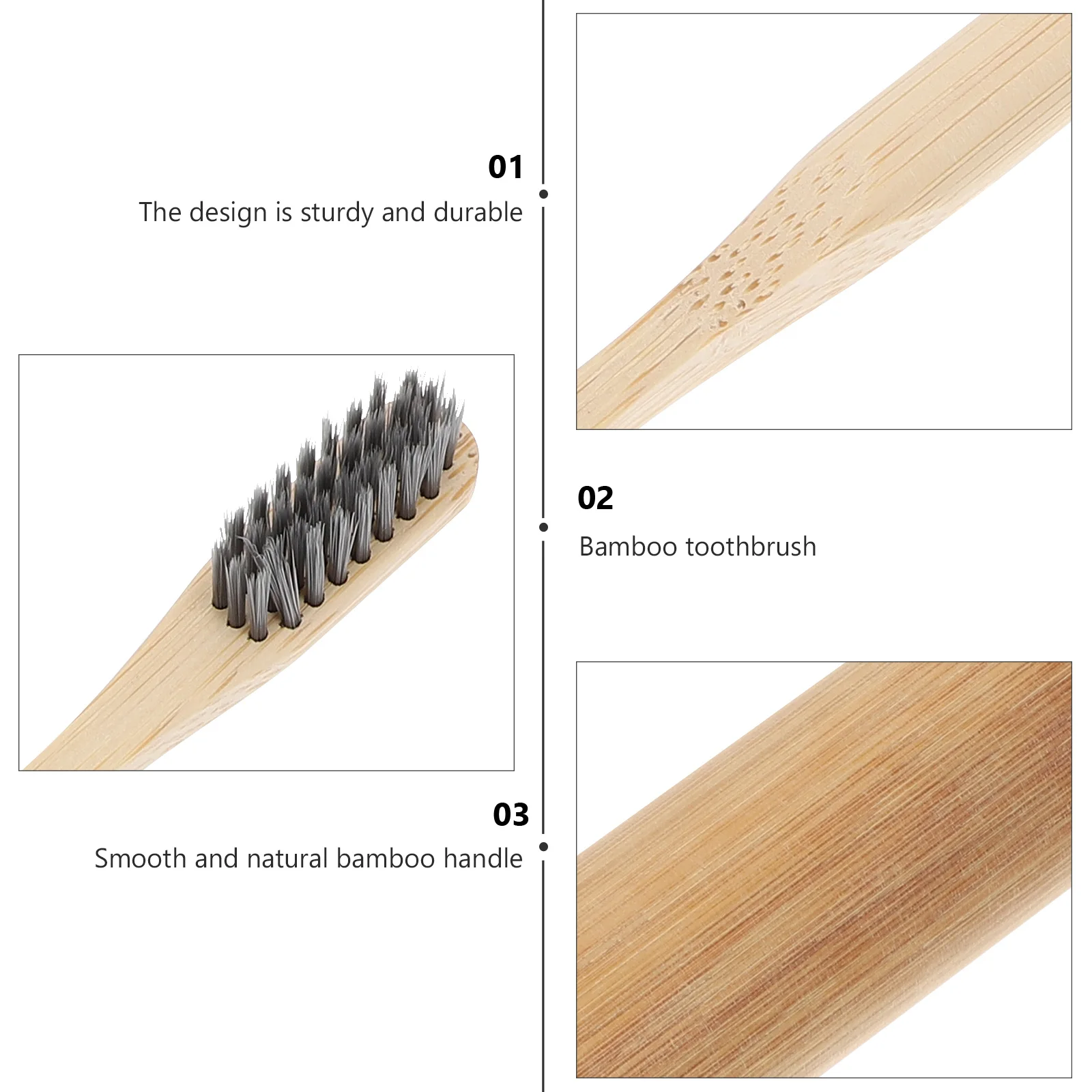 

Bamboo Toothbrush Combo Eco Friendly Travel Cleaning Soft Pink Kids Long Lasting 12 Months al Care Wooden H