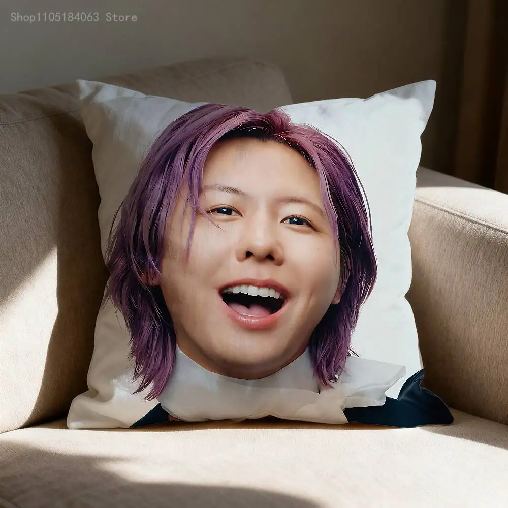 M-Mrs G-GREEN A-APPLE Lilac Pillow Case Print Polyester Fiber 40X40 cm Home Sofa Throw Cushion Cover Decoration