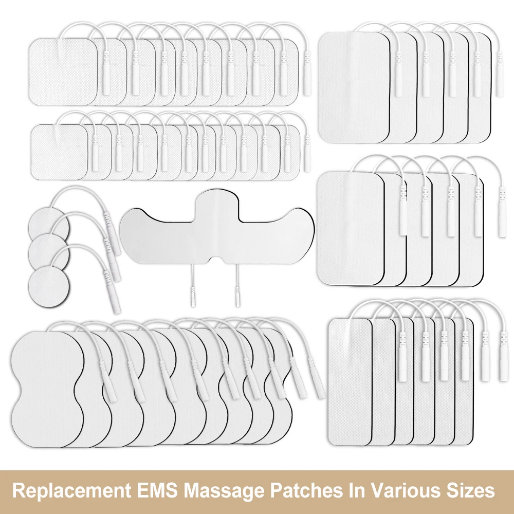 Tens Electrode Pads 2mm Plug Reusable Electrodes Self Adhesive For Nerve Muscle EMS Stimulator Digital Physiotherapy Massager