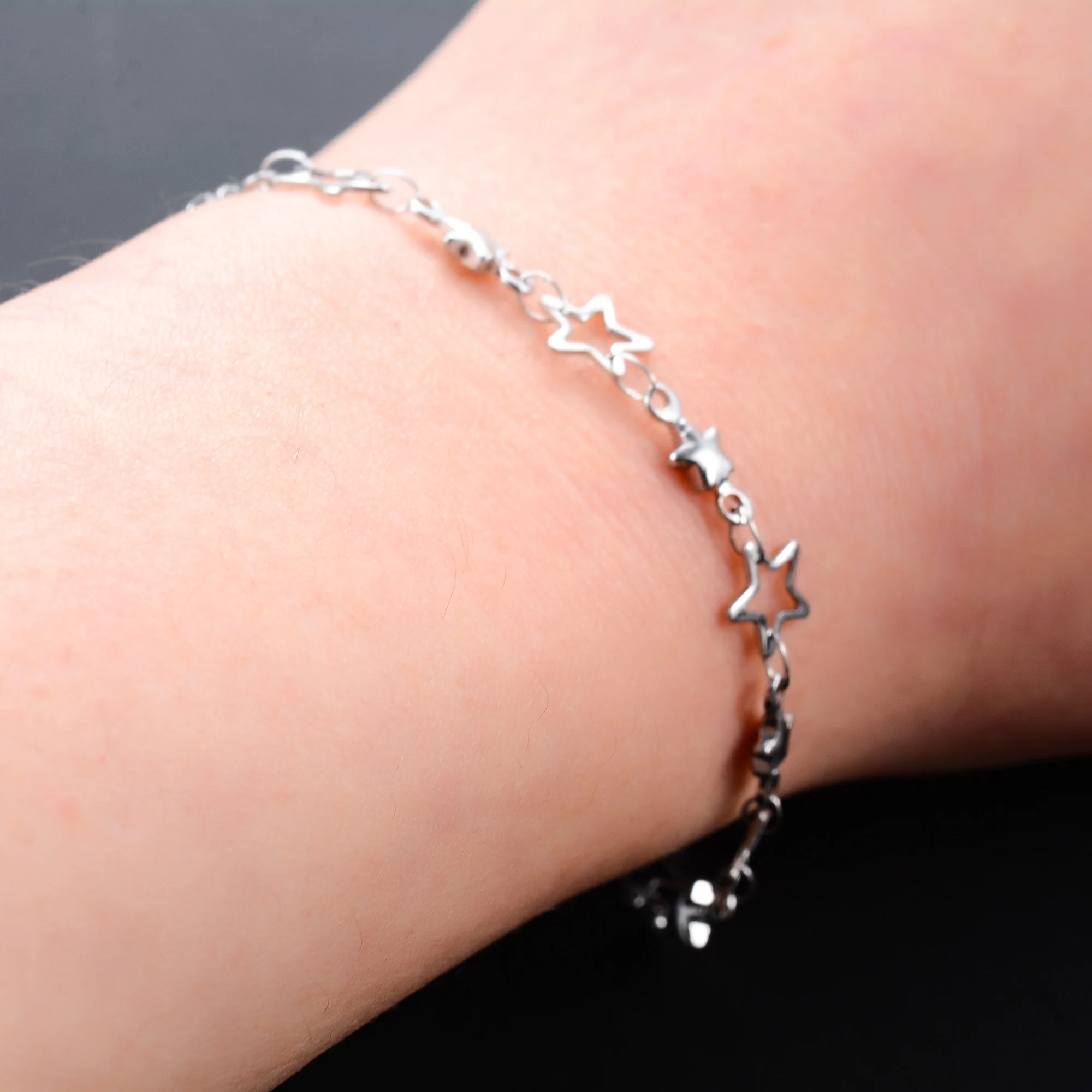 لطيف الفولاذ المقاوم للصدأ سوار ربط سلسلة نجمة للنساء اليد سلسلة معصمه الفضة والذهب اللون خلخال مجوهرات معدنية هدية