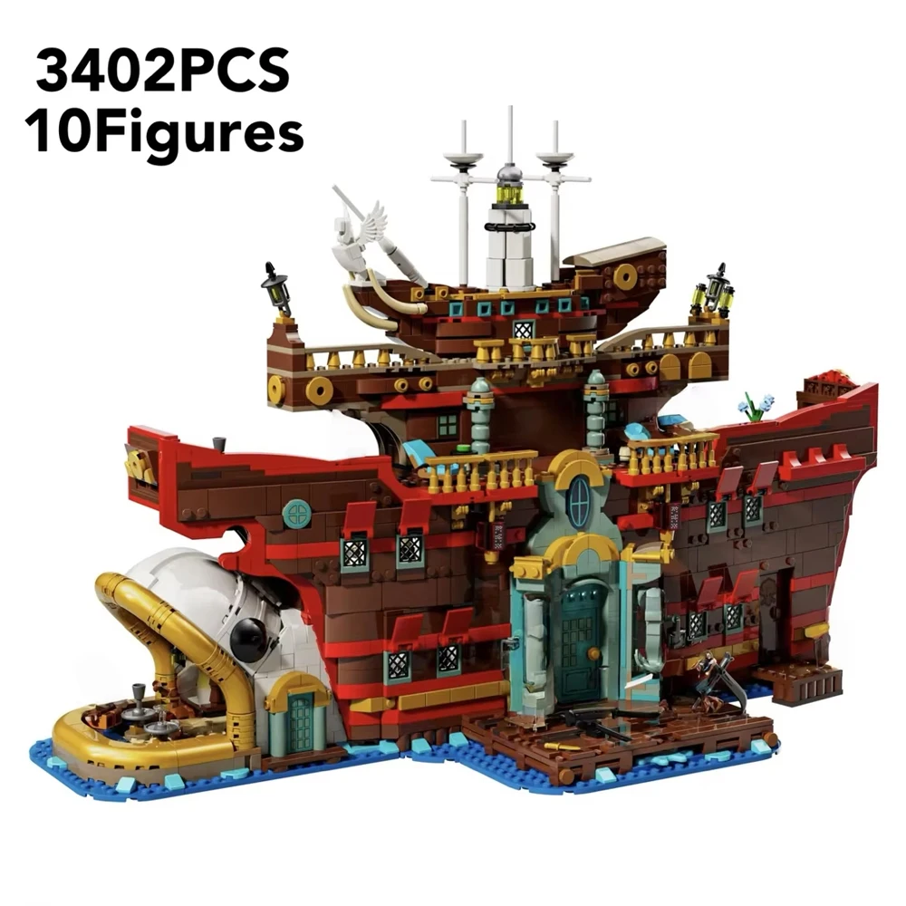 

New street view, floating on the sea, building puzzle assembly model, boys and girls, Christmas gifts, birthday gifts