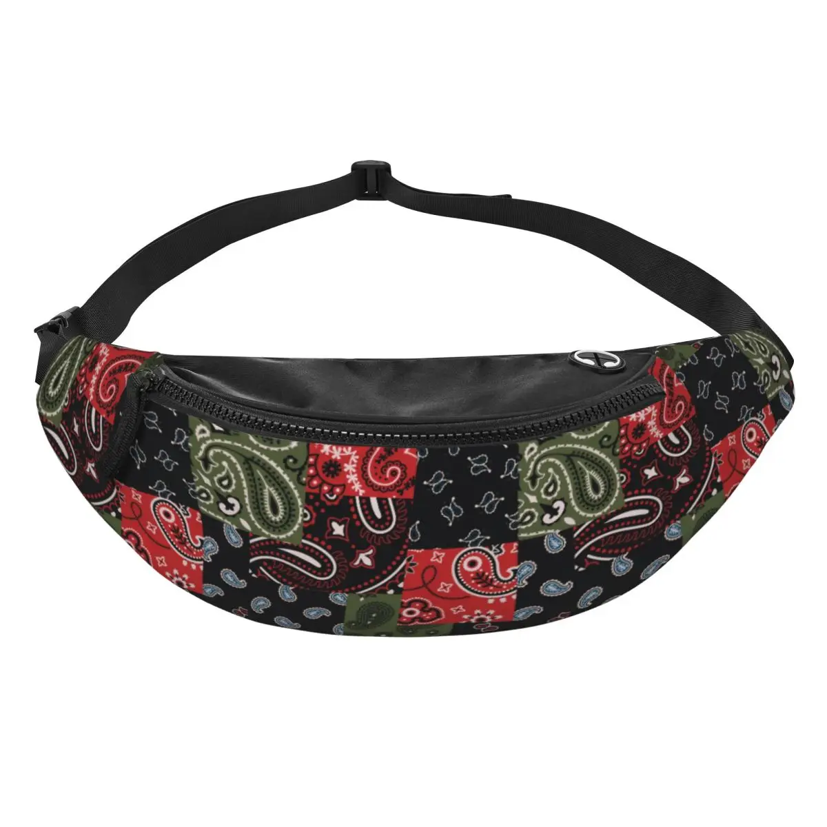 Custom Cool Classic Paisley Pattern Fanny Pack for Travel Hiking Women Men Crossbody Waist Bag Phone Money Pouch