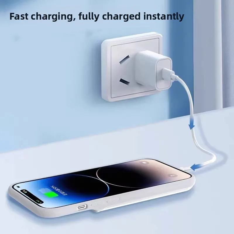 In Stock 10000mAh Portable Battery Case for iPhone 15 Pro Max/iPhone 15 Plus Magnetic Qi Wireless Charging Case Battery Pack - Detail 1