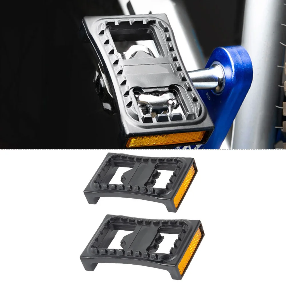 1 ペア SPD フラットペダルアダプター用 M520/M540/M8000/M9000 ナイロンクリートコンバーター自転車部品ブラック