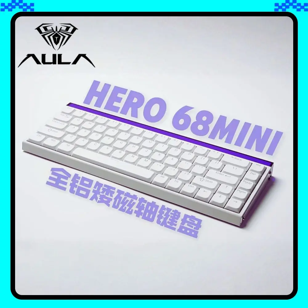 

AULA HERO68 Мини Короткая Магнитная Клавиатура Полностью Алюминиевая Проводная RGB Горячая Замена Киберспортивная Игровая Механическая Клавиатура Компьютерные Аксессуары