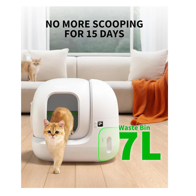 PETKIT PuraMax 2 Automatic Self-Cleaning Cat Litter Box App Control Scoop-Free Litter Box with Safety Sensors Odor Free