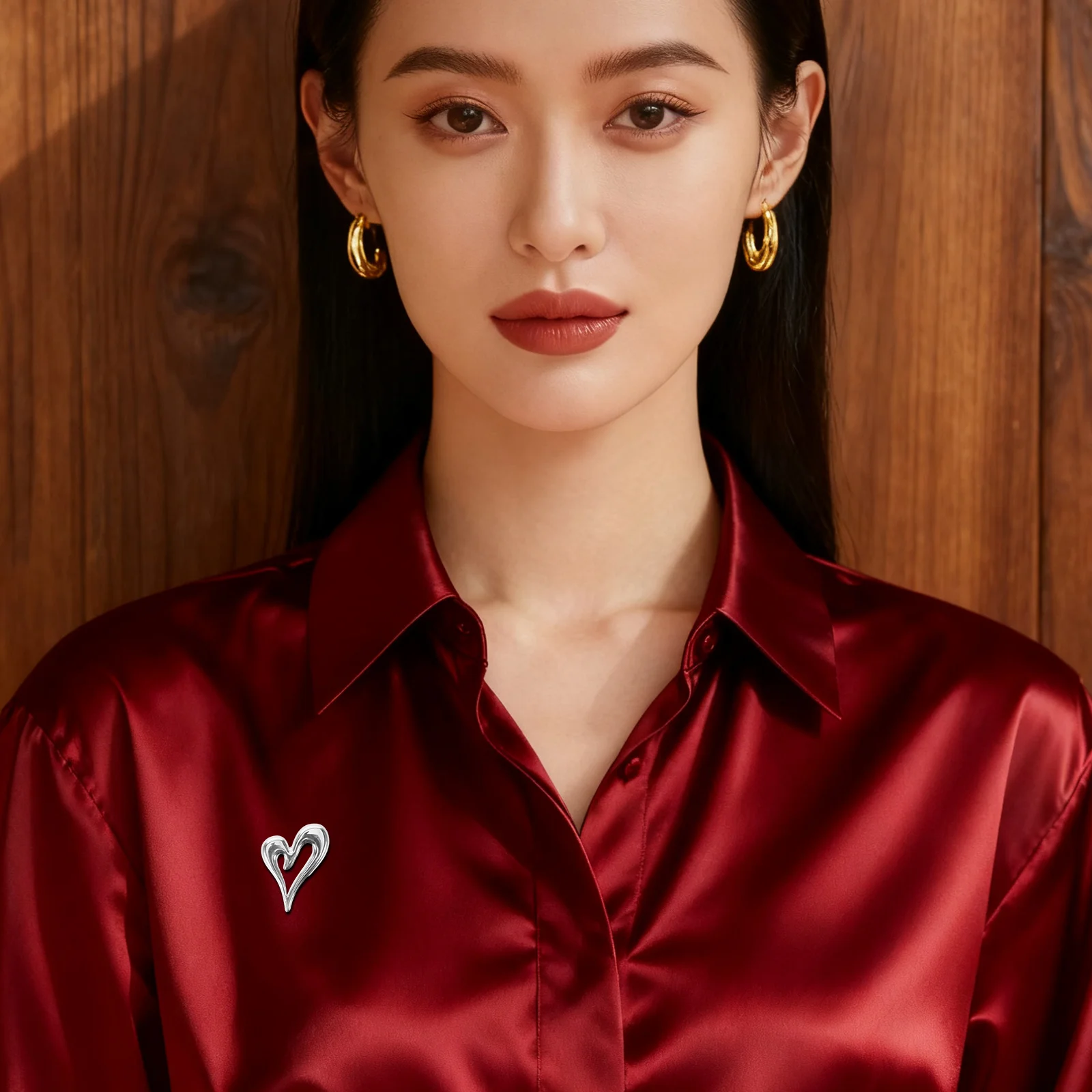 Elegancka broszka w kształcie serca, przypinka do klapy marynarki dla kobiet i mężczyzn, ozdobna broszka do ubrań, do garnituru, szalika, sukienki, na ślub, urodziny.