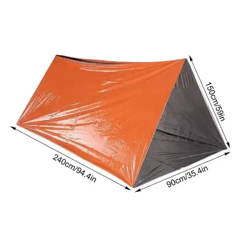 आउटडोर सर्वाइवल गियर किट, कैम्पिंग, लंबी पैदल यात्रा, आपातकाल के लिए बहुक्रियाशील उपकरण 10 best sales आपातकालीन तम्बू - №7