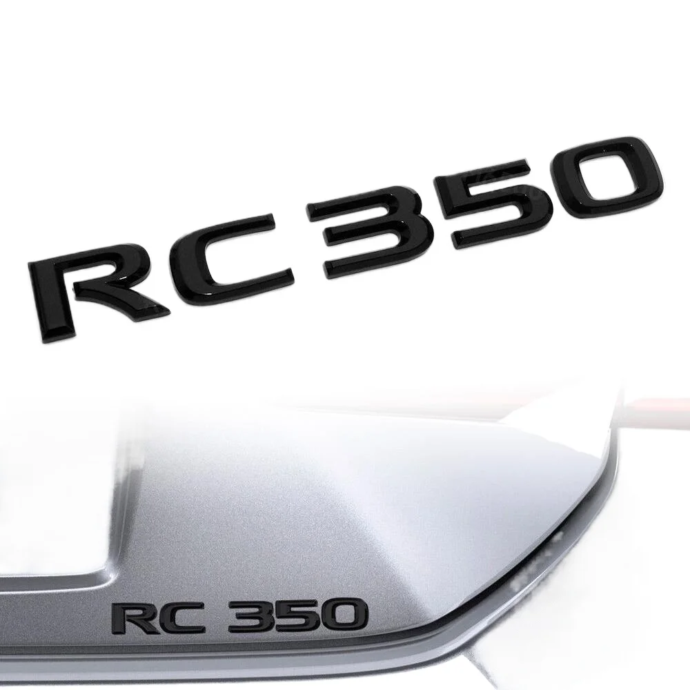 Gloss Black For F-Sport RC350 Trunk Rear RC 350 Letter Logo Badge Emblem