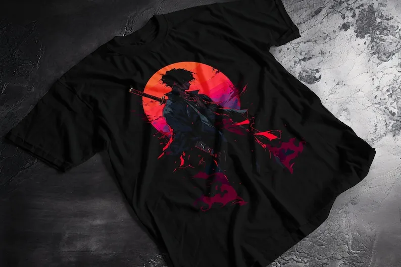 Space Cowboy Samurai Sci Fi Anime Shirt