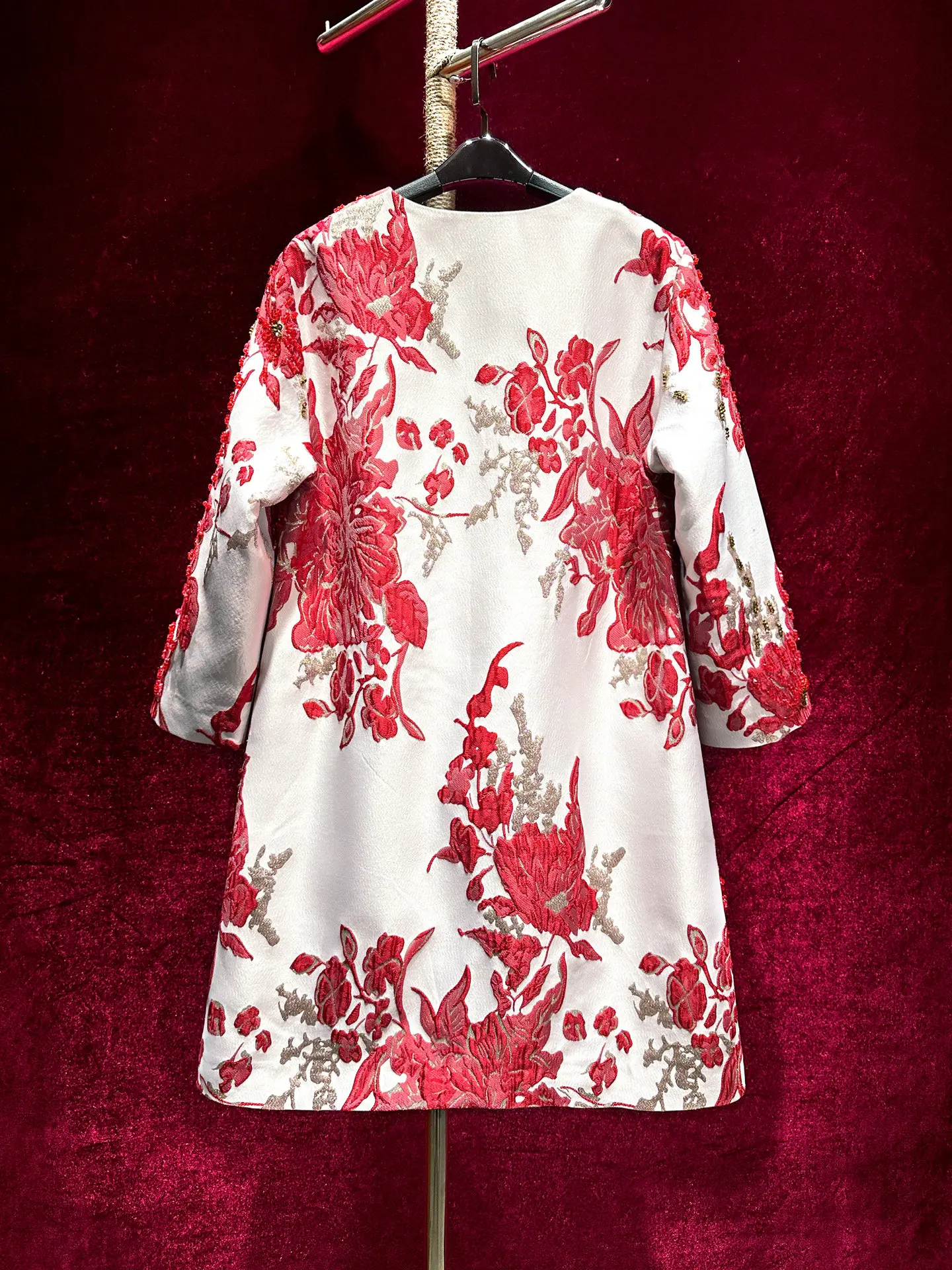 ZAMOR HIGH END Gorgeous Heavy Jacquard Embroidery Beaded Chinese Style Elegant Trench Coat Women's Spring 2026 New Hot Selling