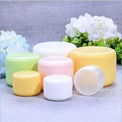 

50 шт. многоразовые бутылки для путешествий, крем для лица, лосьон, косметический контейнер, пластиковая пустая банка для макияжа, горшок, 5 цветов, 10/20/30/50/100 г