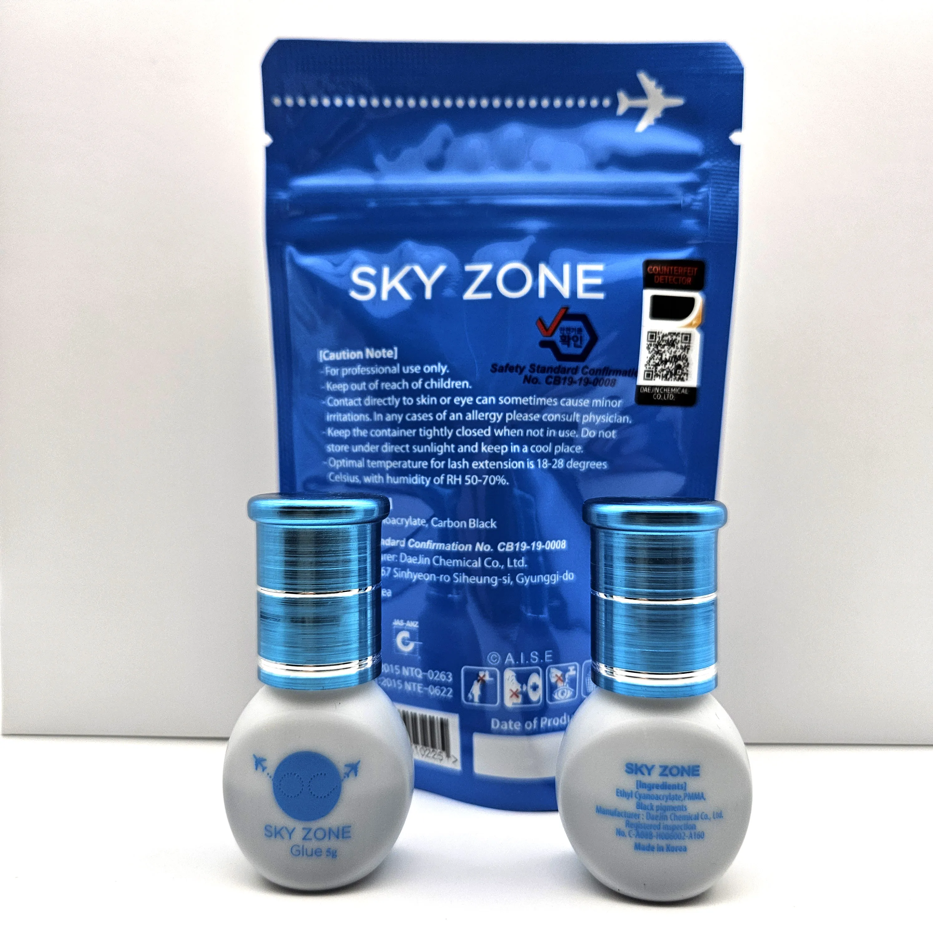 Sky Zone cola para extensões de cílios, mais poderoso, mais rápido, original, Coréia, 1-2s tempo seco, 2 5 10 garrafas