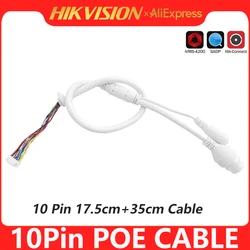 Hikvision-Câble Ethernet LAN, câble réseau RJ45, 10 broches, 10 cœurs, pour caméra IP POE (pour caméra IP Hikvision)