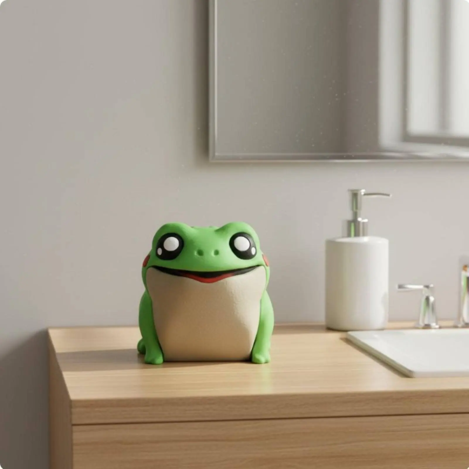 Cartoon Frog Tissue Box Easy Refill Froggy Toilet Paper Dispenser Home Decor for Children
