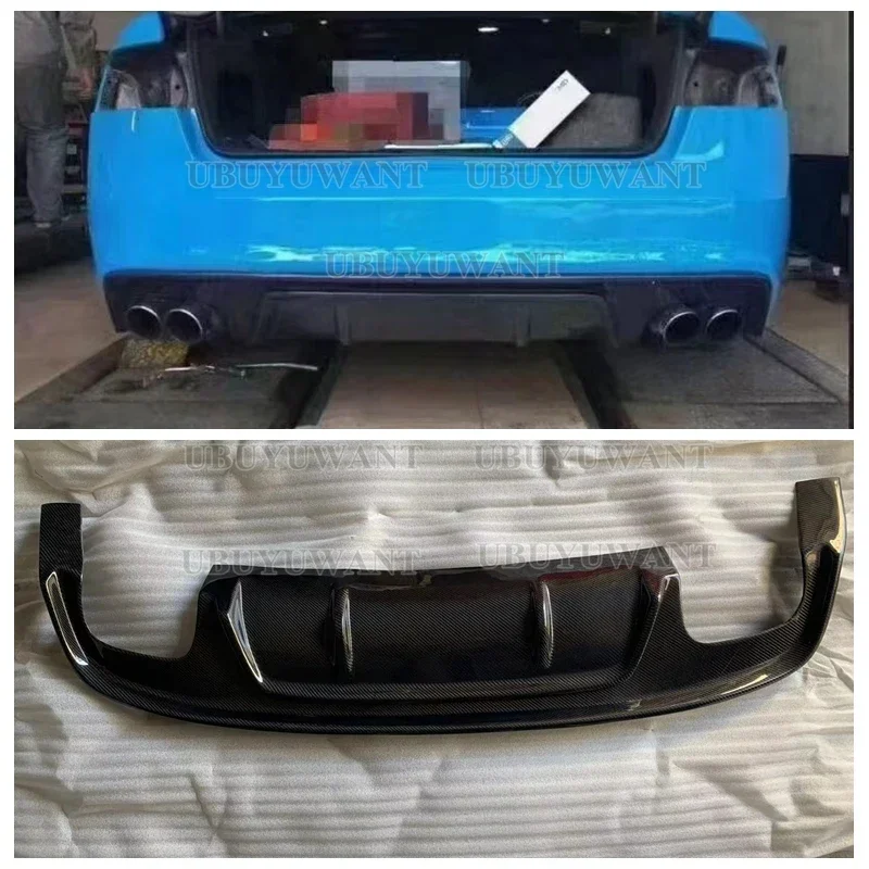 Rear Bumper Diffuser Lip Spoiler For Audi A5 S-line (ONLY FOR 4 DOORS) 2009 2010 2011 2012-2016 Carbon fiber Non For A5 Standard view 4