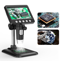 4.3‘’ Digital Microscope 1600X 2MP Coin Microscope Magnifier with 8leds Video Electronic Microscope for Soldering Phone Repair