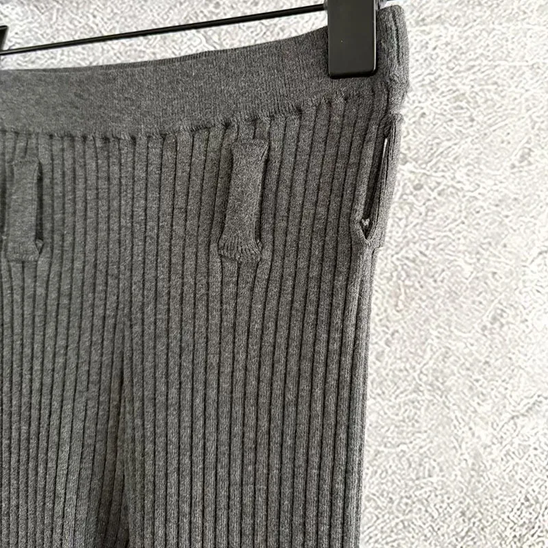 سراويل نسائية جديدة مرنة محبوكة سليم صالح سروال شكل قلم رصاص لخريف 2025 جودة عالية القطن المخلوطة بذلة جوارب طويلة بنطلون