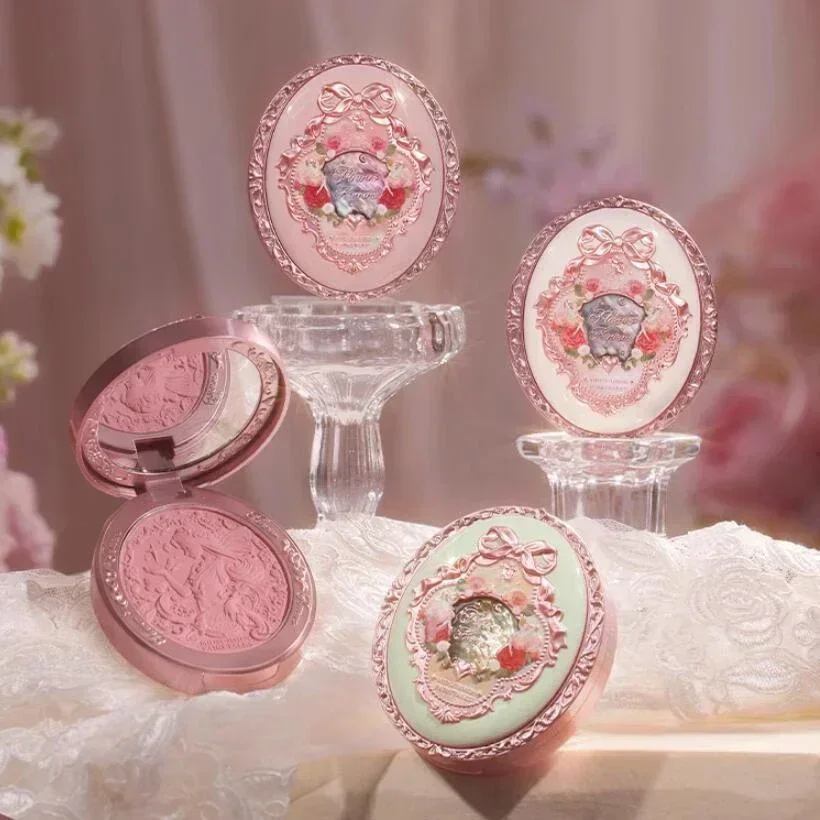 

Flower Knows Midsummer Fairytales Powder Blush Lightweight Smooth Blendable,Long-lasting All-Day Face Enhancing Makeup Blusher