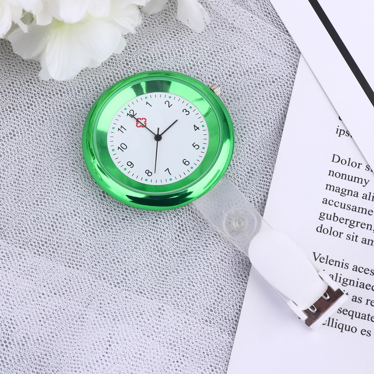 Accessori per orologi da tasca per infermiere Orologi da medico portatili da appendere di colore verde per occasioni mediche Stile orologio da petto