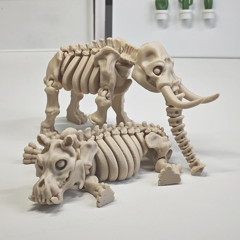 Original 3d Printed Articulated African Animal Skeletons Desktop Decor Aquarium Ornaments Action Figure Creative Gift Model Toy