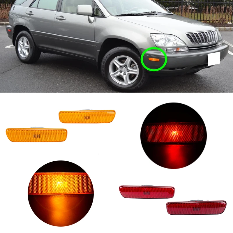 Car Bumper Side Marker Light Rear Front Signal Lamp Indicator For Lexus RX300 1999 2000-2002 2003 Auto Accessories 81730-48010