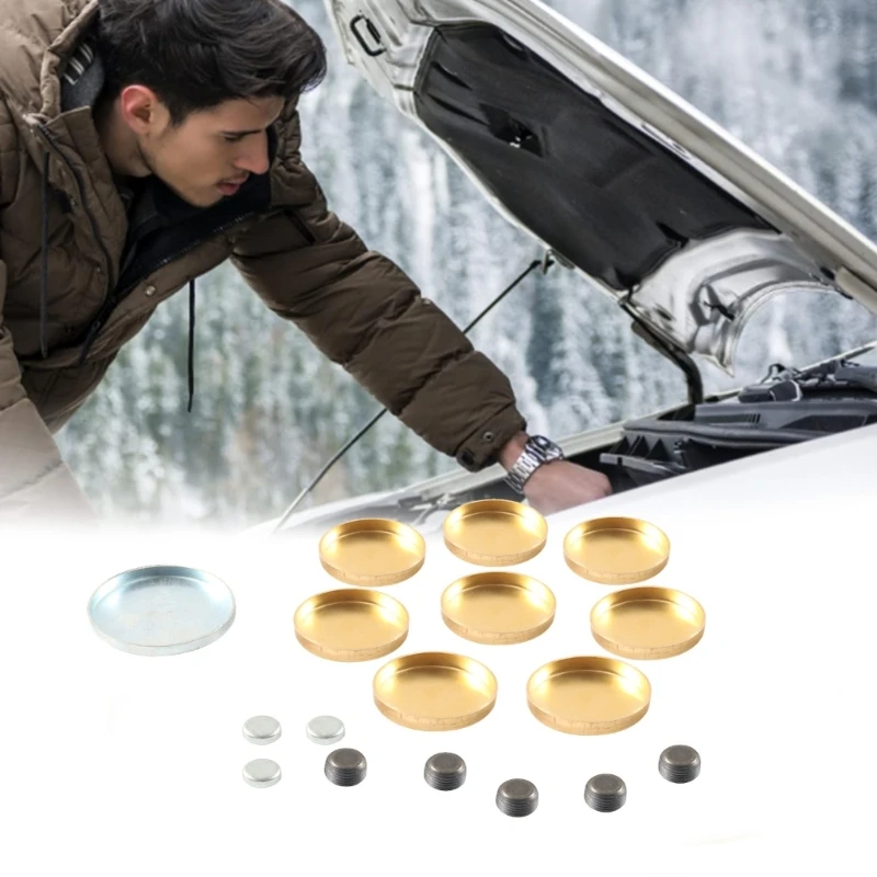 

H3CE Brass Antiroust Freeze Pack составляет 8 для 283ci 305ci 327ci 350ci Ремонт двигателя