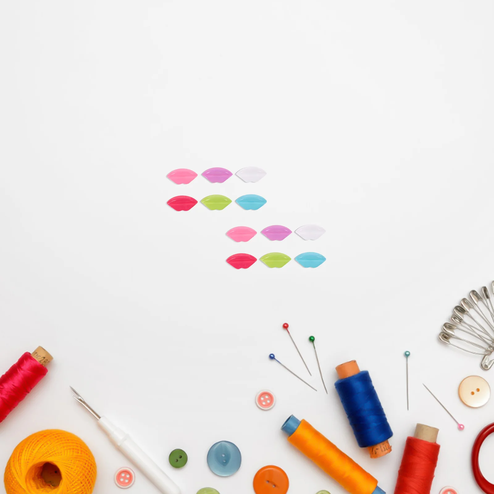 

100Pcs Lip Shaped Colored Buttons Big Lips Accessories for DIY Jewelry Making Sewing Buttons Craft Projects Handmade Artwork