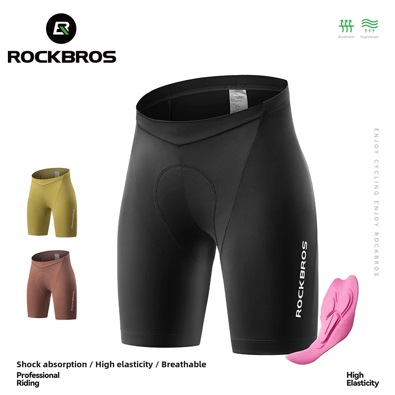 ROCKBROS Cycling Shorts Women Summer High Elasticity Breathable Shock Absorption MTB Road Bike Cycling Apparel