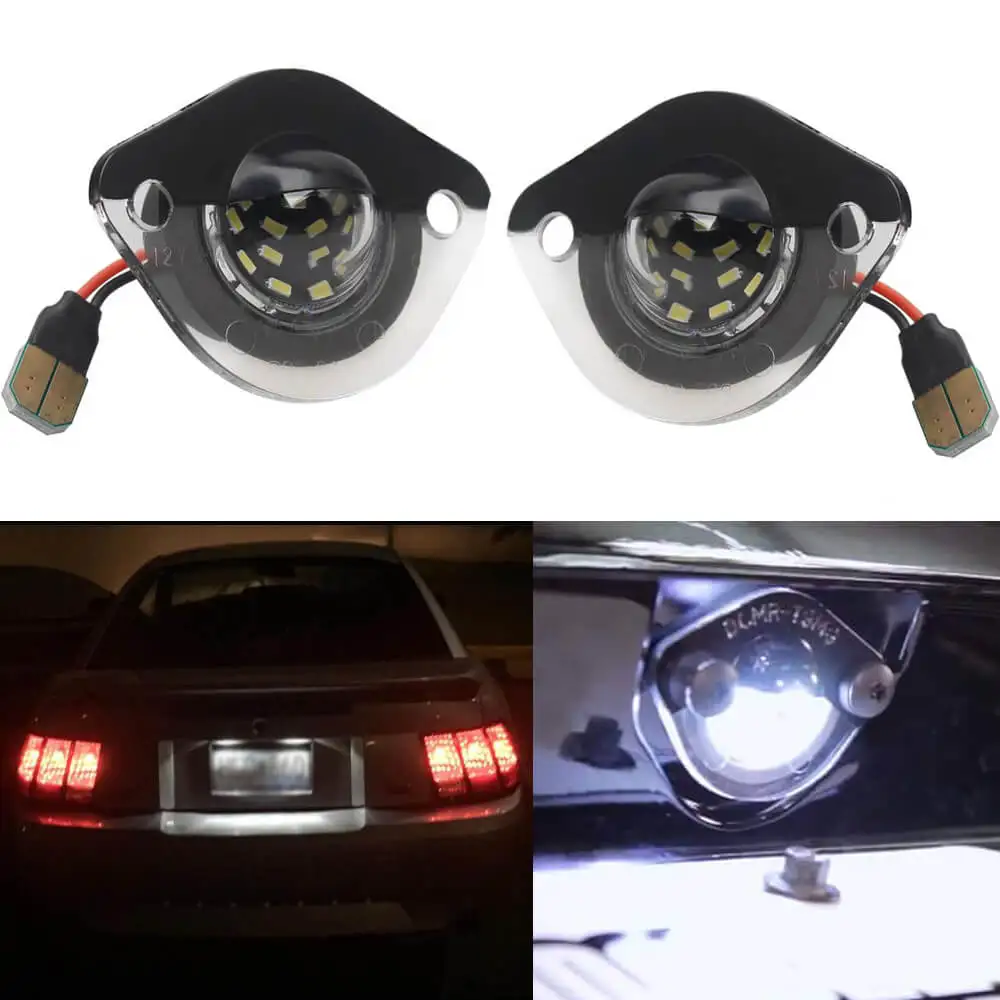 

2Pcs For Ford Mustang 1994 1995 1996 1997 1998 1999 2000 2001 2002 2003 2004 LED Number License Plate Light Lamp 6000K White 12V