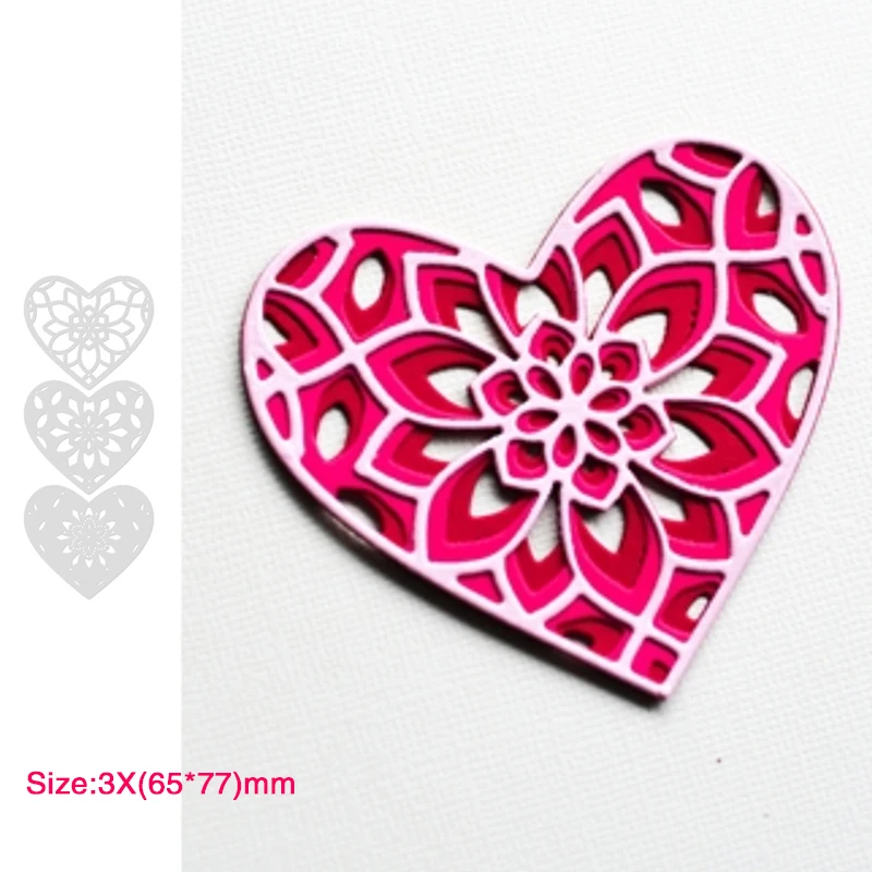 Kinsley Heart-shaped Layer Group Metal Cutting Mold Is Used For Paper-cutting Process And Business Card Printing Embossing Decor