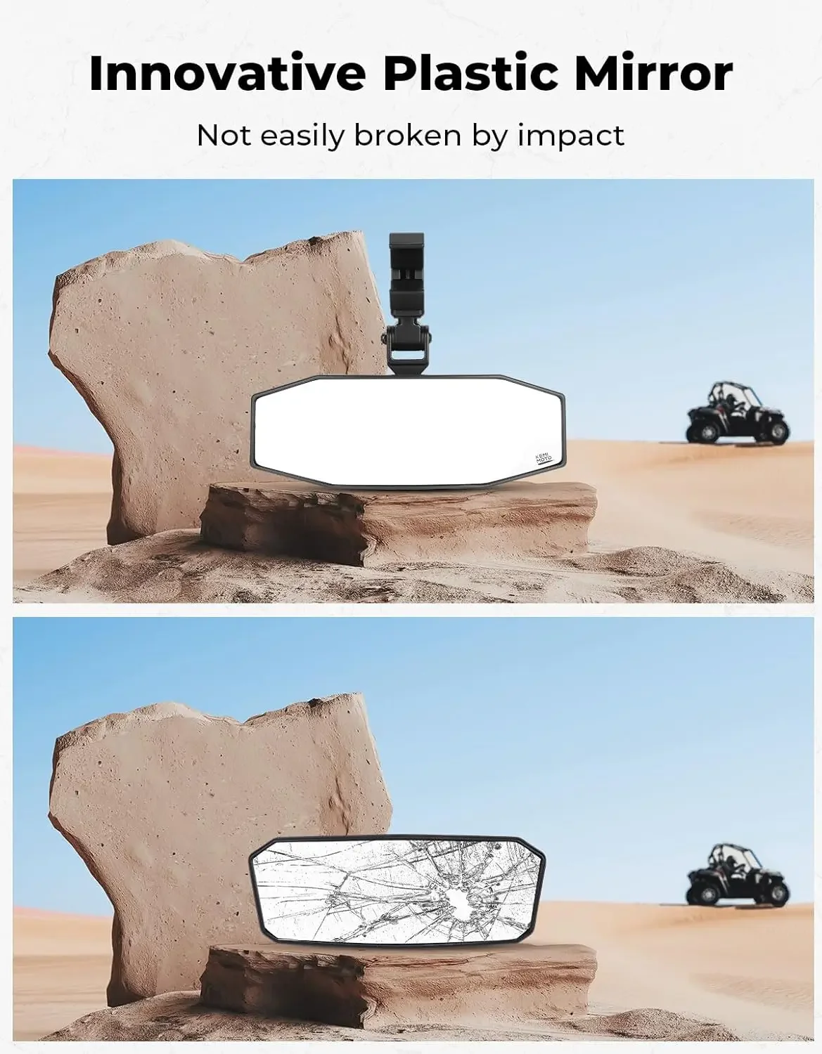 Espejo Retrovisor Universal UTV 360 °   Espejos de ángulo ajustables aptos para roll Cage de 1,5 "-2" compatibles con Polaris RZR 1000 XP