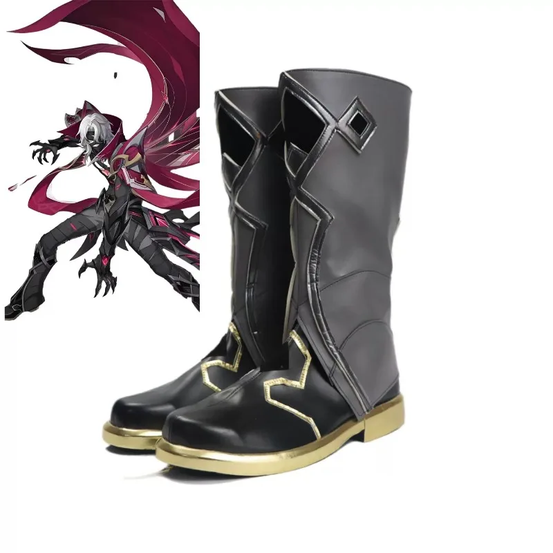 Genshin Impact Rerir The Moon Hunter Cosplay Shoes Boots for Men/Women Halloween